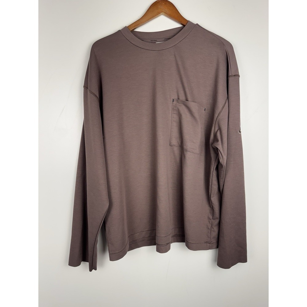 Nike Tech Pack Long Sleeve Shirt Oversized Fit Plum Mens Sz L Athletic Comfort